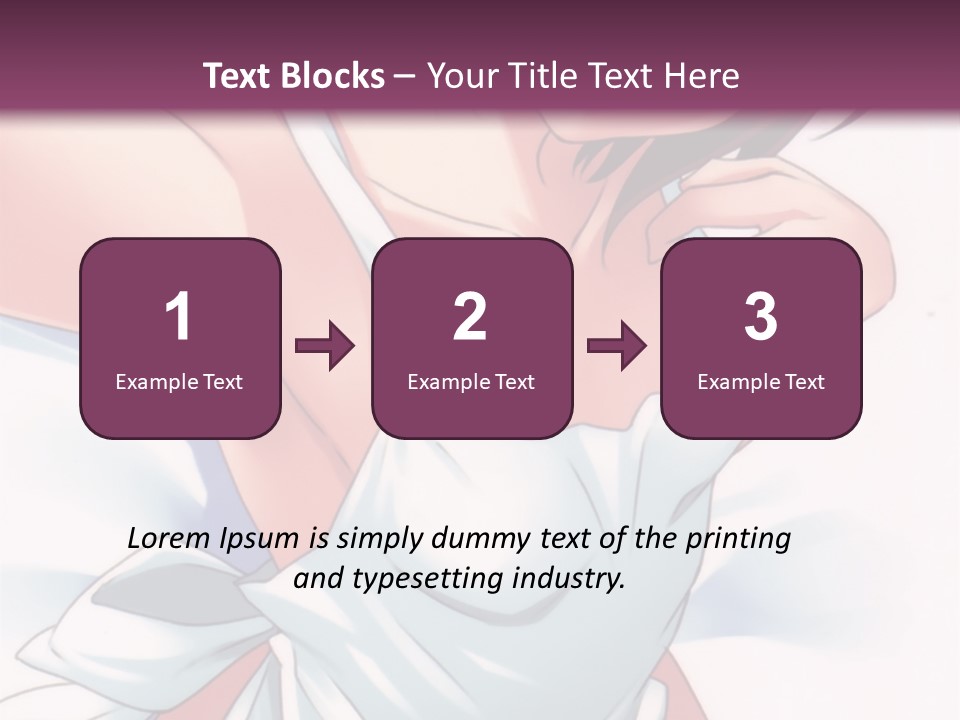 A Woman In A White Dress With A Purple Background PowerPoint Template