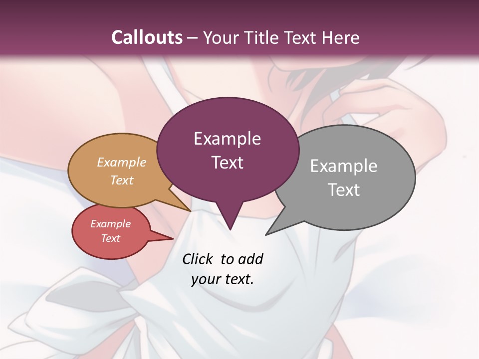 A Woman In A White Dress With A Purple Background PowerPoint Template