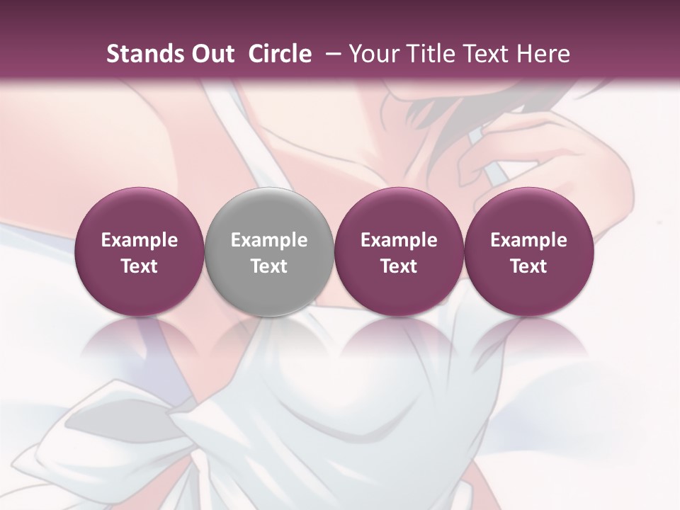 A Woman In A White Dress With A Purple Background PowerPoint Template