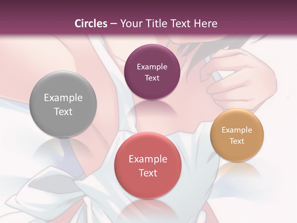 A Woman In A White Dress With A Purple Background PowerPoint Template