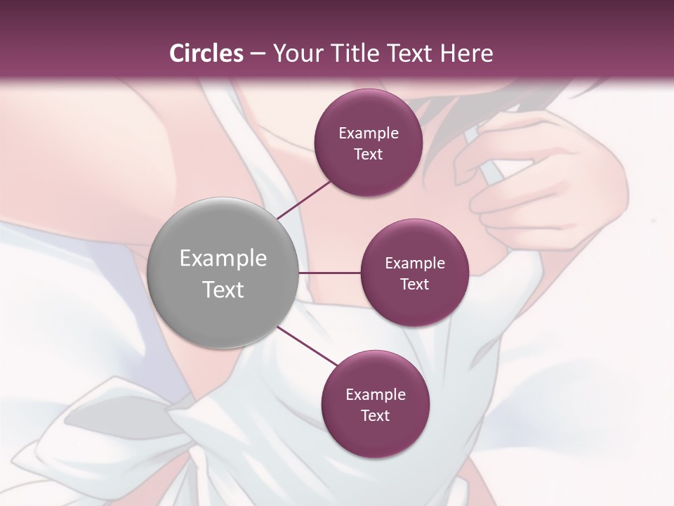 A Woman In A White Dress With A Purple Background PowerPoint Template