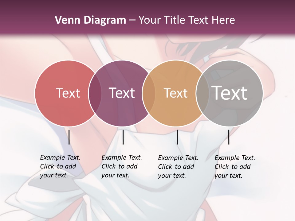 A Woman In A White Dress With A Purple Background PowerPoint Template