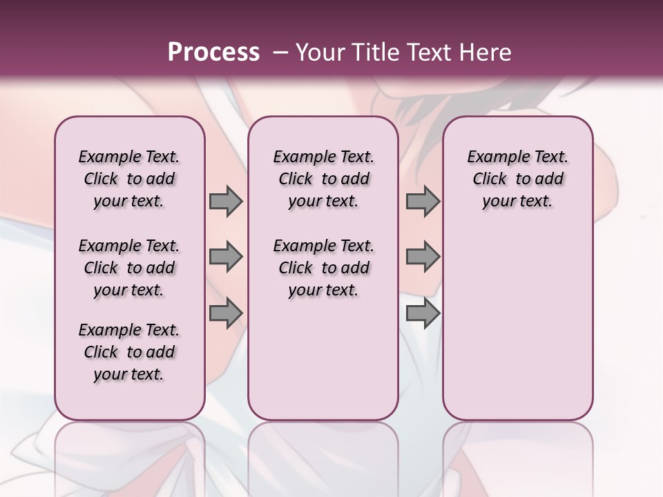 A Woman In A White Dress With A Purple Background PowerPoint Template
