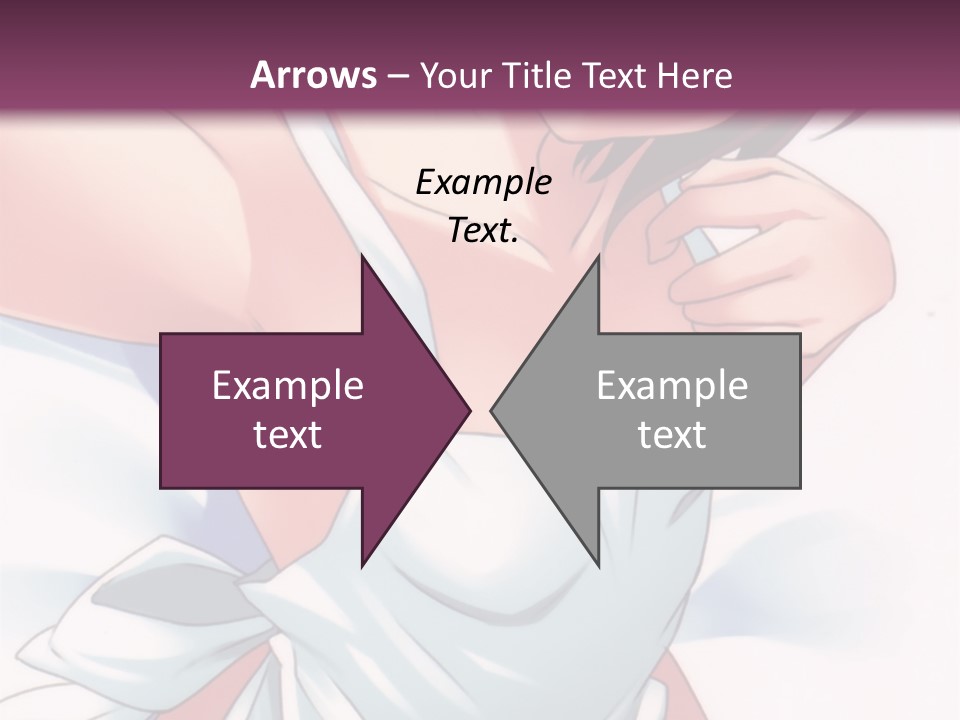 A Woman In A White Dress With A Purple Background PowerPoint Template