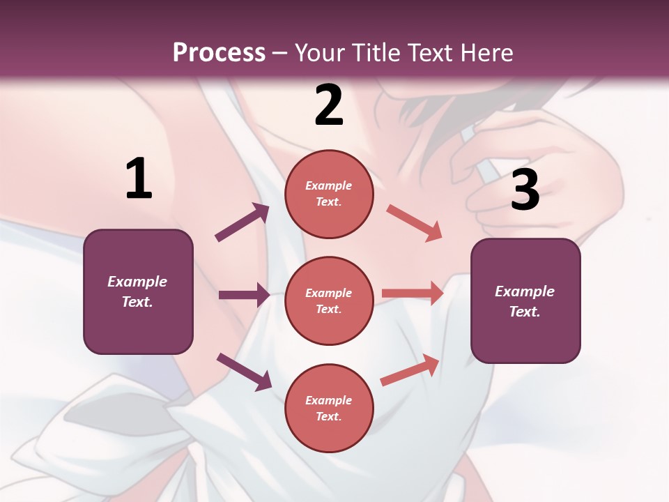 A Woman In A White Dress With A Purple Background PowerPoint Template