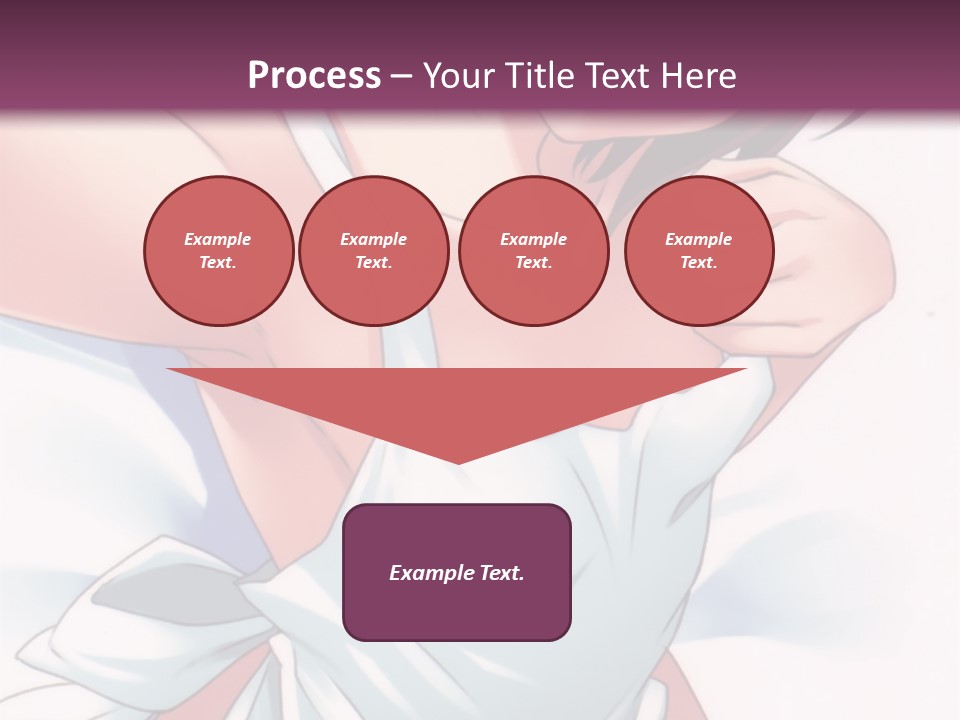 A Woman In A White Dress With A Purple Background PowerPoint Template