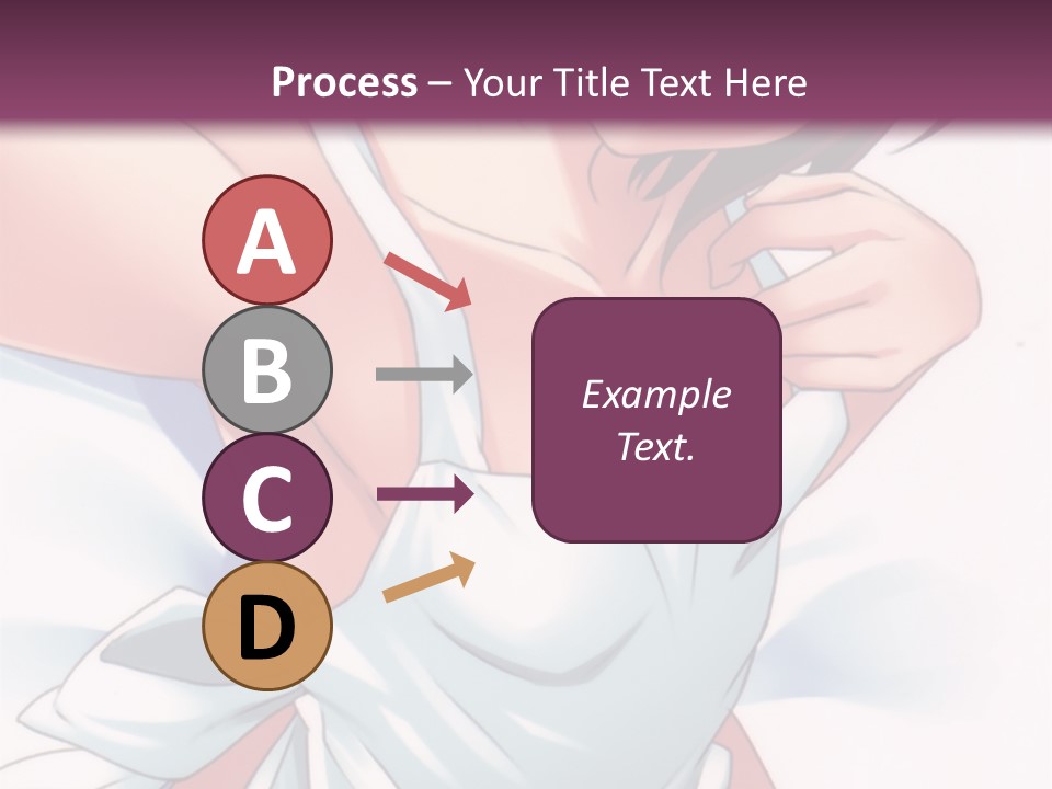 A Woman In A White Dress With A Purple Background PowerPoint Template