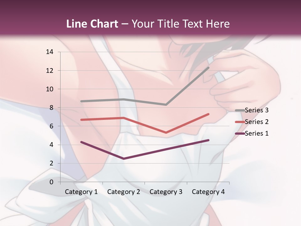 A Woman In A White Dress With A Purple Background PowerPoint Template