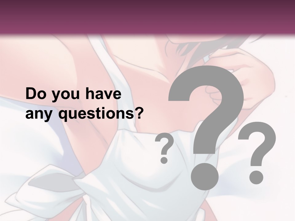 A Woman In A White Dress With A Purple Background PowerPoint Template