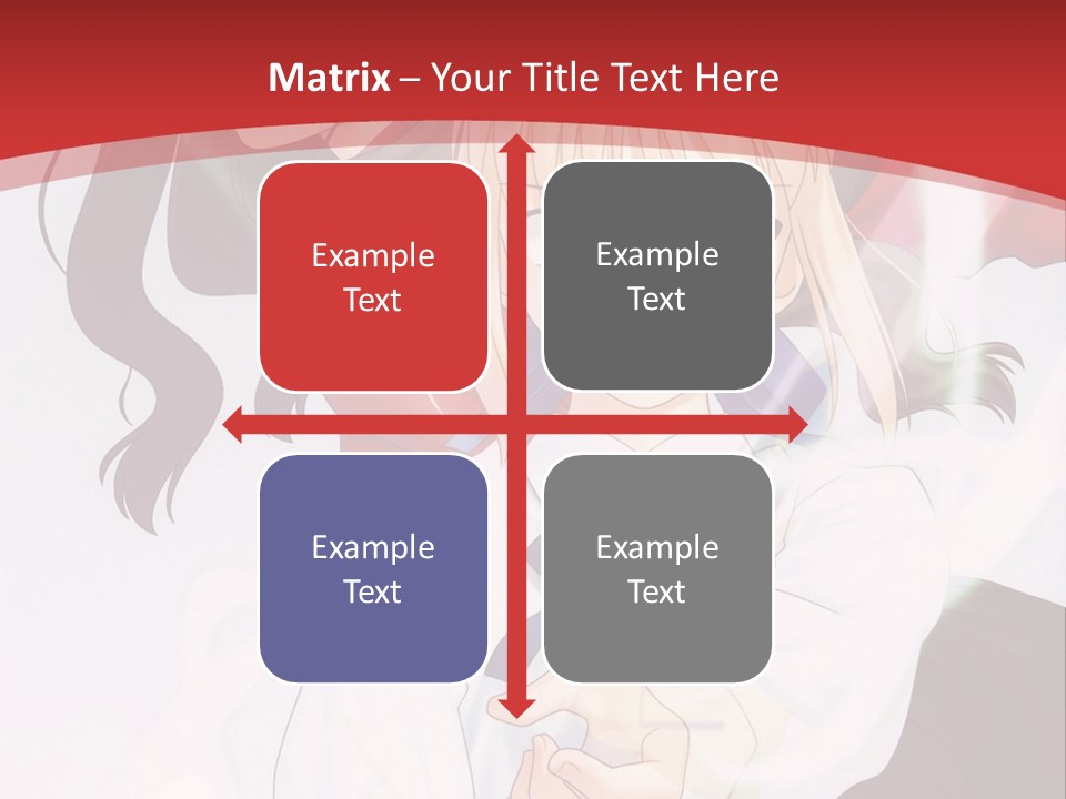 A Couple Of Anime Characters With A Red Background PowerPoint Template