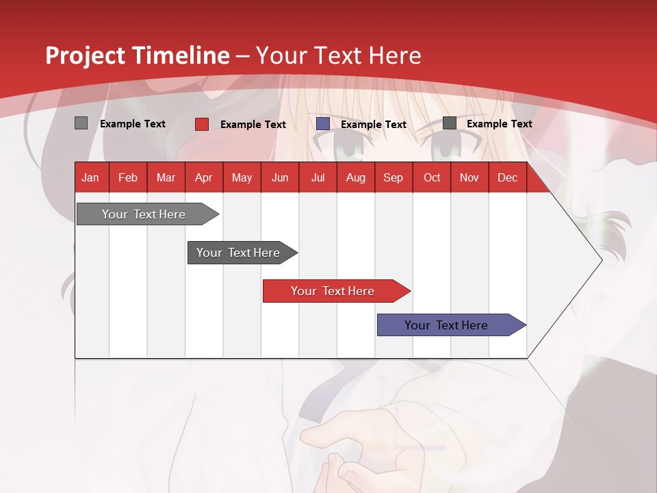 A Couple Of Anime Characters With A Red Background PowerPoint Template