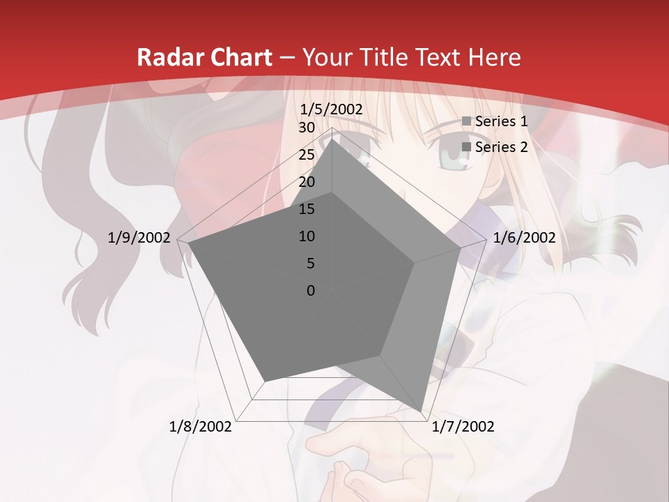 A Couple Of Anime Characters With A Red Background PowerPoint Template