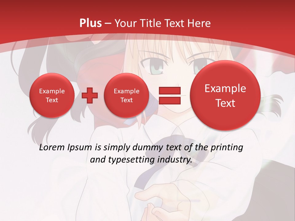 A Couple Of Anime Characters With A Red Background PowerPoint Template