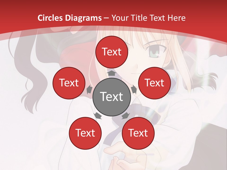 A Couple Of Anime Characters With A Red Background PowerPoint Template