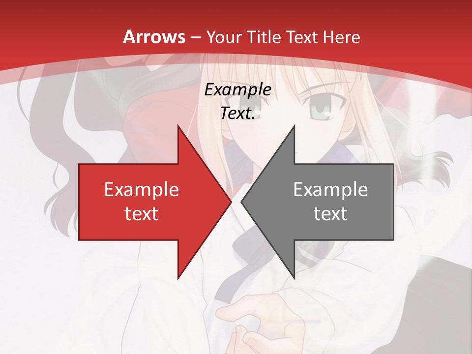 A Couple Of Anime Characters With A Red Background PowerPoint Template