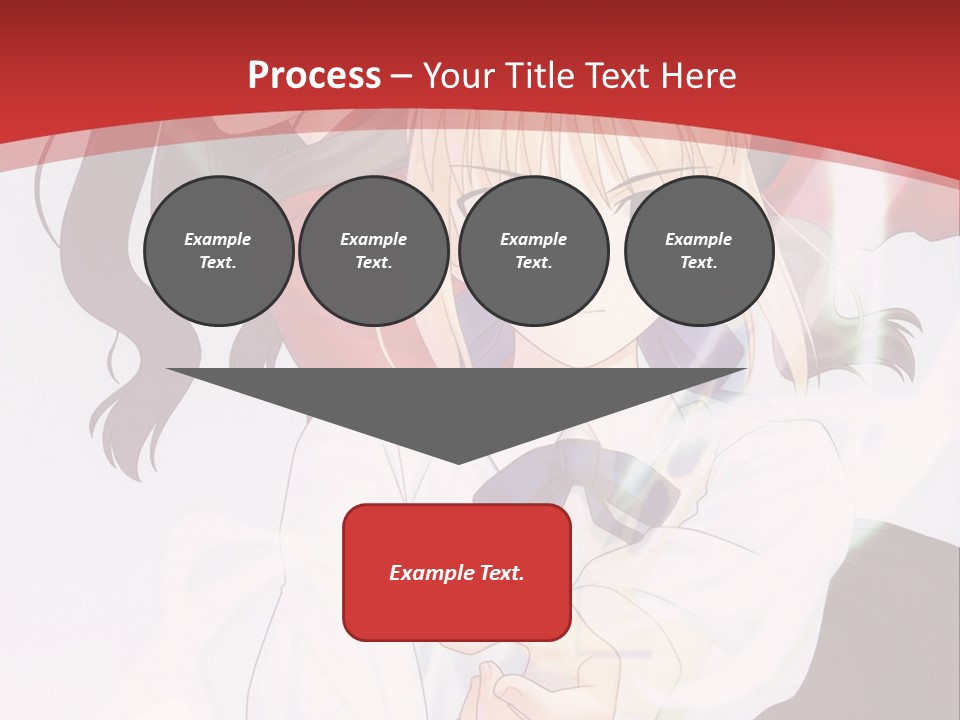 A Couple Of Anime Characters With A Red Background PowerPoint Template