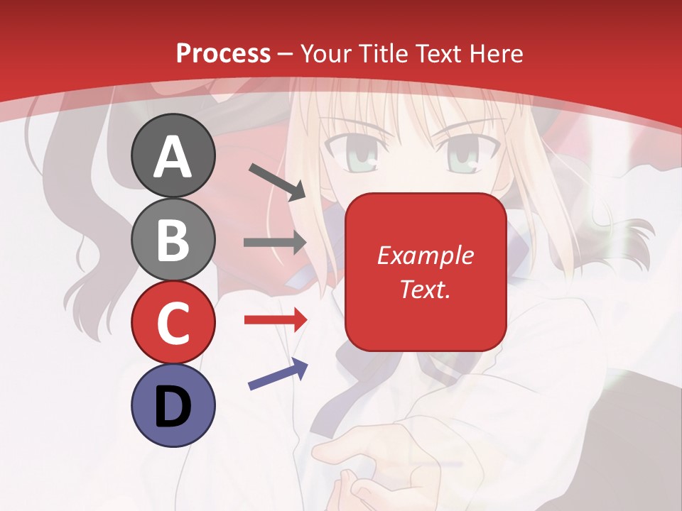 A Couple Of Anime Characters With A Red Background PowerPoint Template