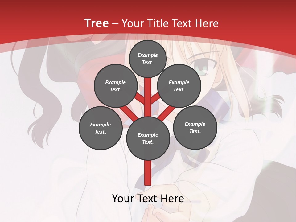 A Couple Of Anime Characters With A Red Background PowerPoint Template