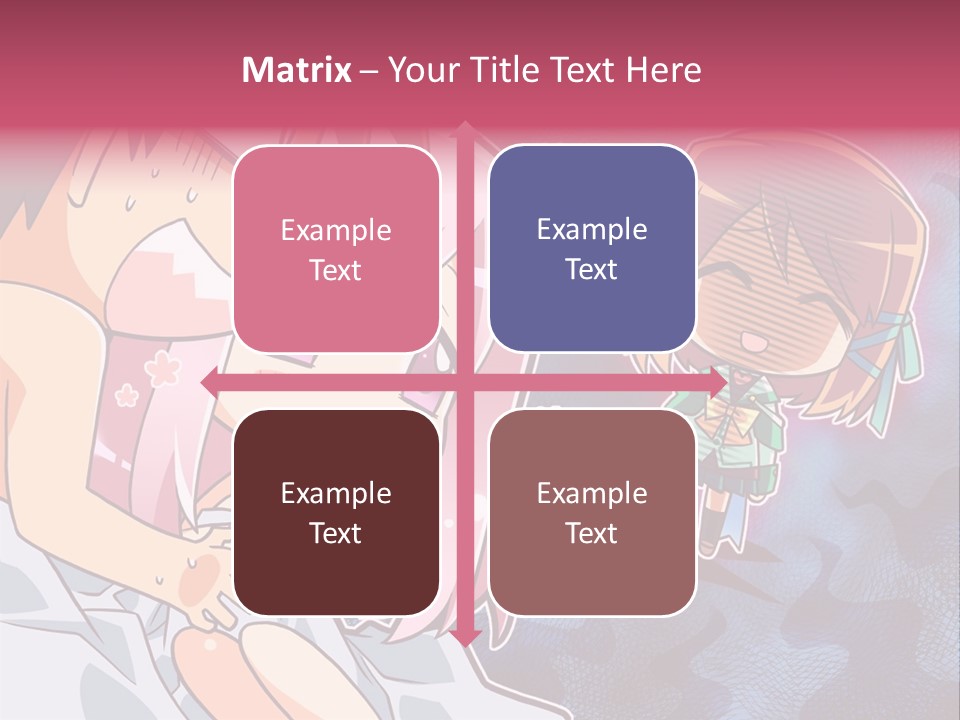 A Couple Of Anime Characters Hugging In Front Of A Blue Background PowerPoint Template