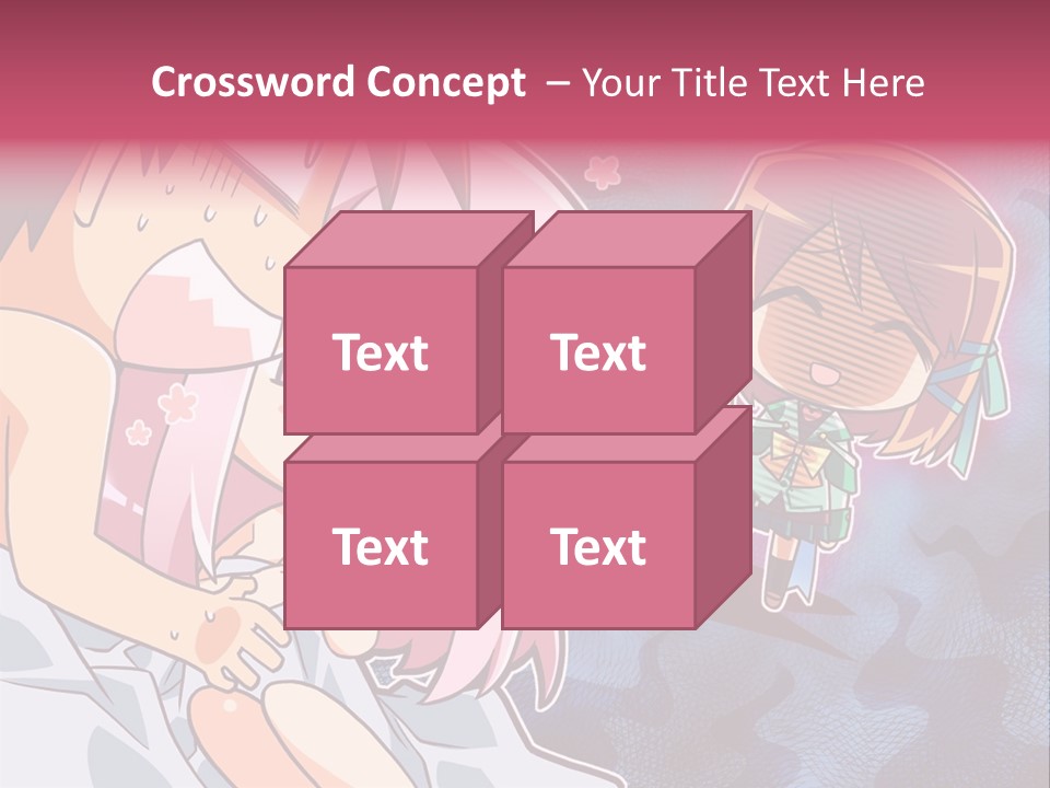 A Couple Of Anime Characters Hugging In Front Of A Blue Background PowerPoint Template