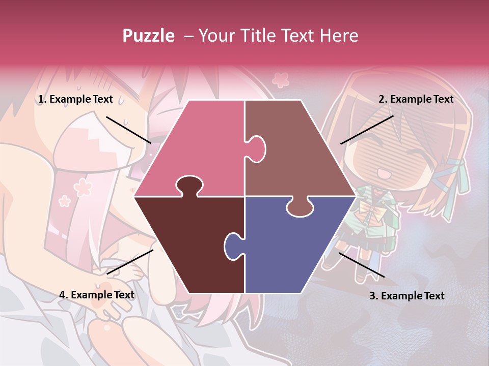 A Couple Of Anime Characters Hugging In Front Of A Blue Background PowerPoint Template