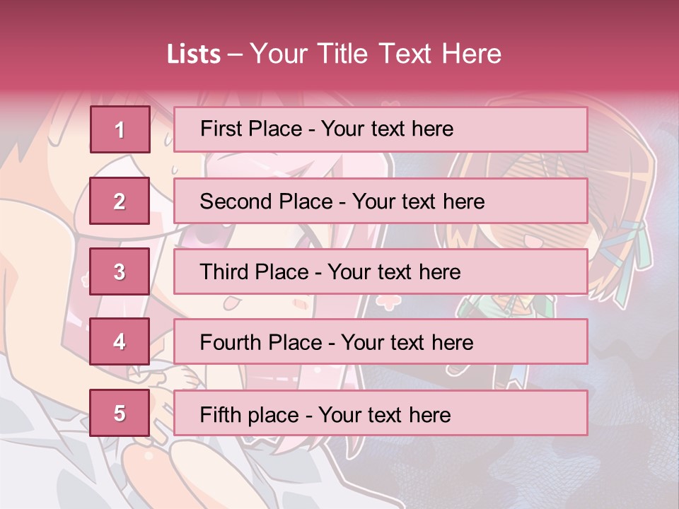 A Couple Of Anime Characters Hugging In Front Of A Blue Background PowerPoint Template