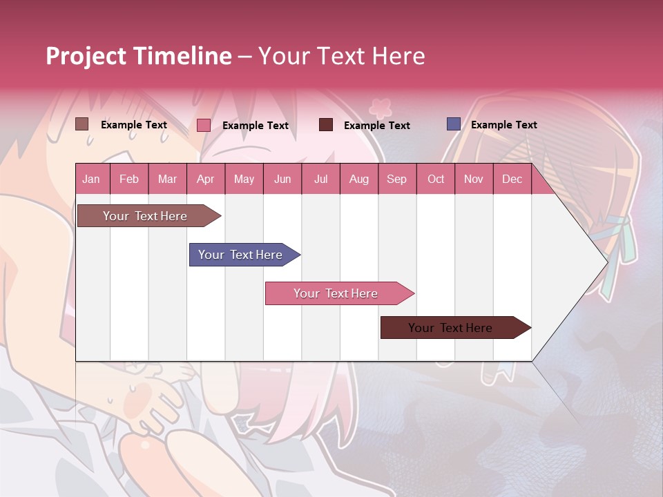 A Couple Of Anime Characters Hugging In Front Of A Blue Background PowerPoint Template