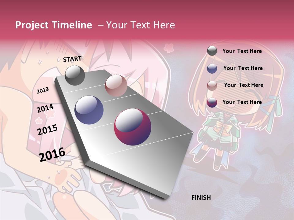 A Couple Of Anime Characters Hugging In Front Of A Blue Background PowerPoint Template