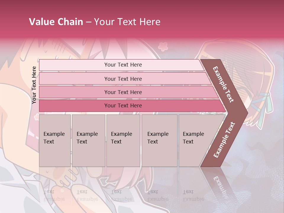 A Couple Of Anime Characters Hugging In Front Of A Blue Background PowerPoint Template