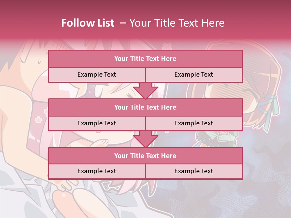 A Couple Of Anime Characters Hugging In Front Of A Blue Background PowerPoint Template