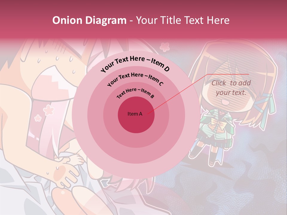 A Couple Of Anime Characters Hugging In Front Of A Blue Background PowerPoint Template