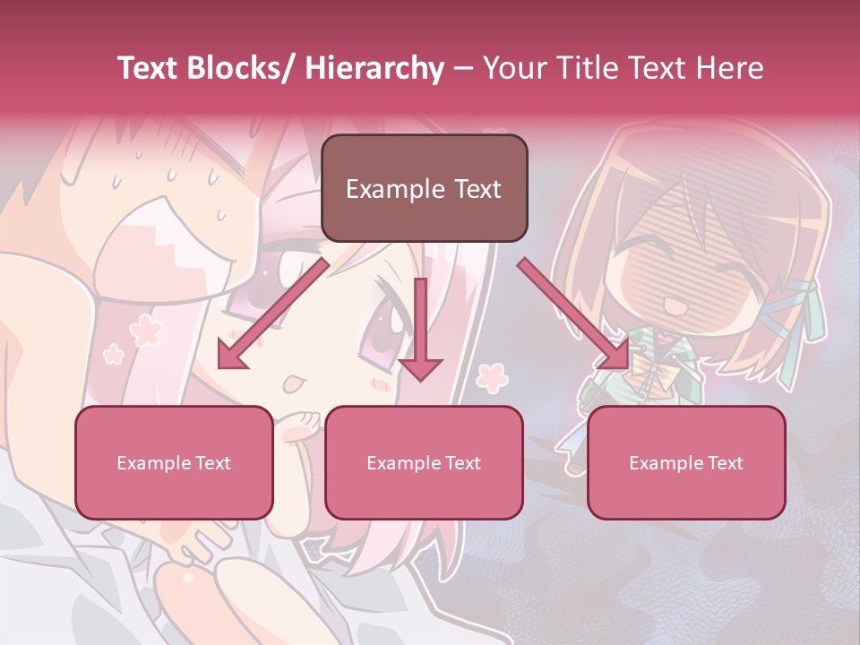 A Couple Of Anime Characters Hugging In Front Of A Blue Background PowerPoint Template