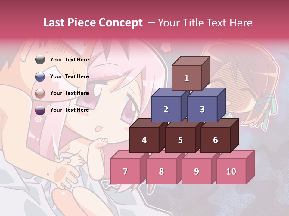 A Couple Of Anime Characters Hugging In Front Of A Blue Background PowerPoint Template