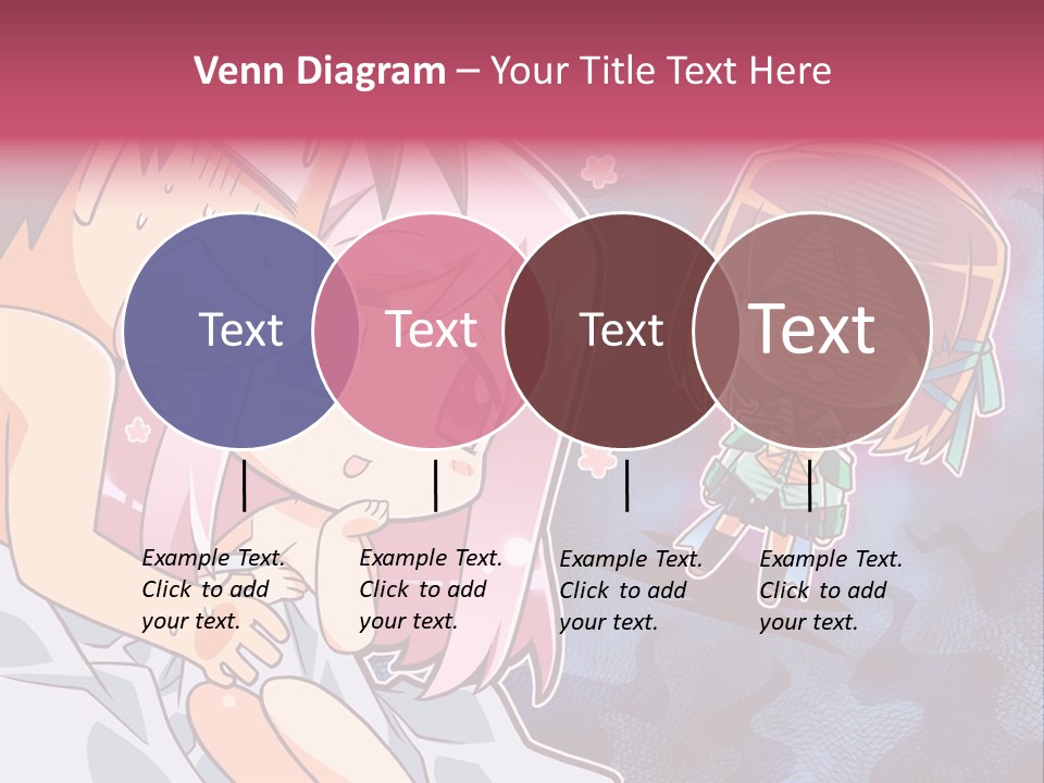 A Couple Of Anime Characters Hugging In Front Of A Blue Background PowerPoint Template