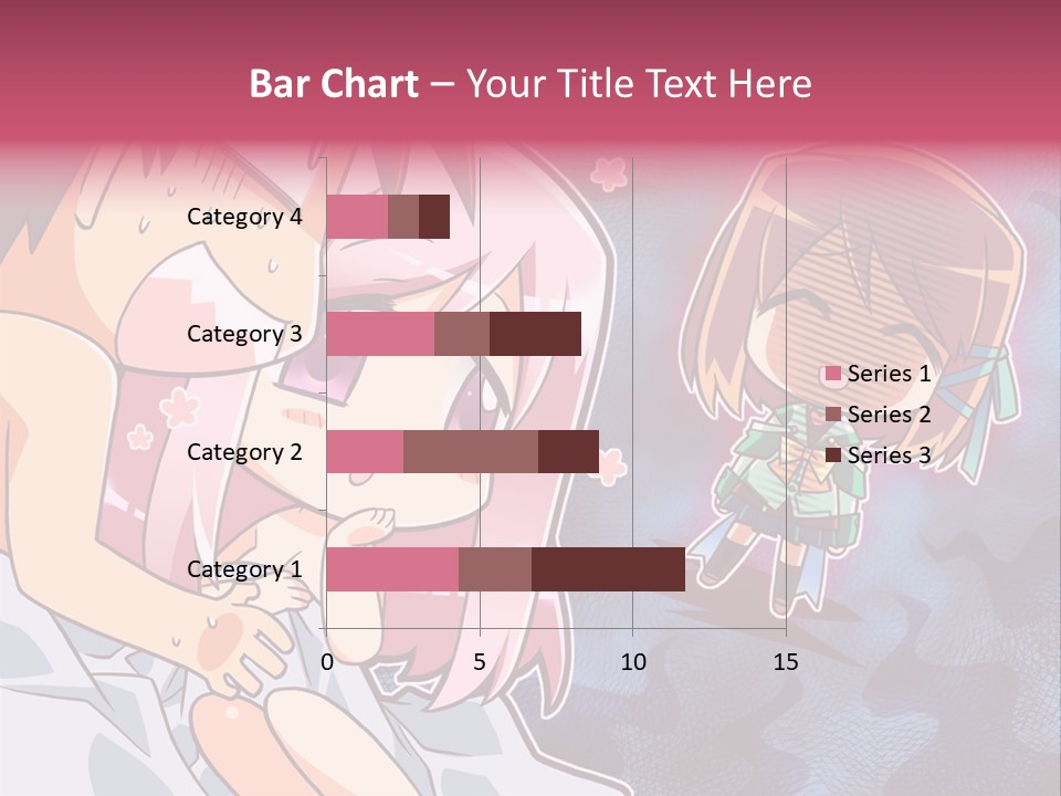 A Couple Of Anime Characters Hugging In Front Of A Blue Background PowerPoint Template