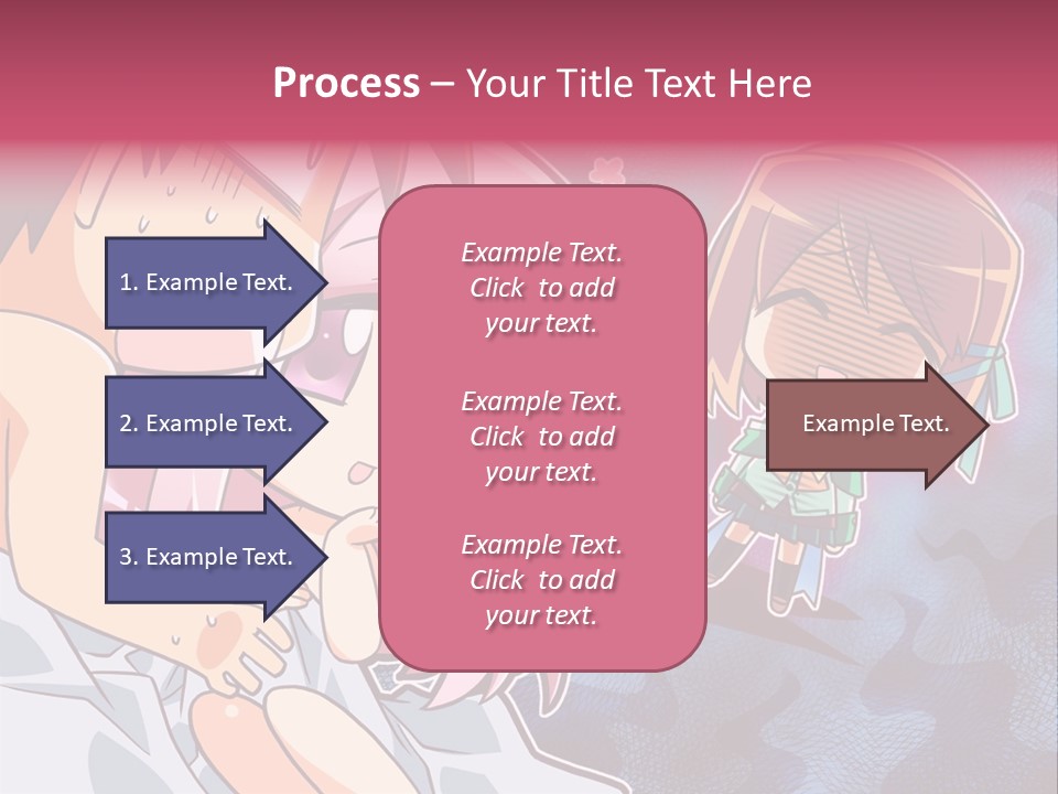 A Couple Of Anime Characters Hugging In Front Of A Blue Background PowerPoint Template