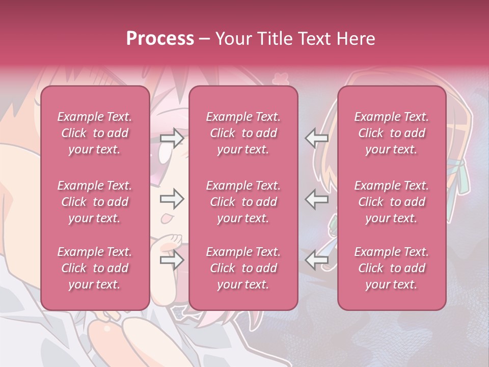 A Couple Of Anime Characters Hugging In Front Of A Blue Background PowerPoint Template