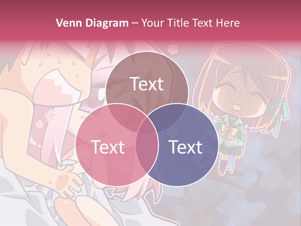 A Couple Of Anime Characters Hugging In Front Of A Blue Background PowerPoint Template