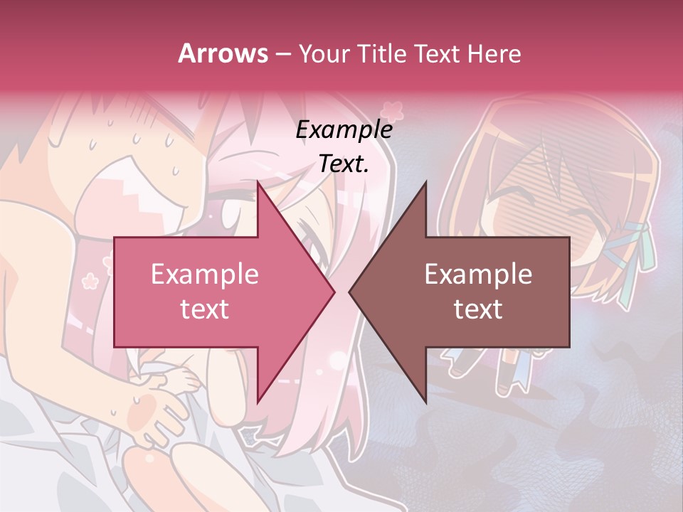 A Couple Of Anime Characters Hugging In Front Of A Blue Background PowerPoint Template