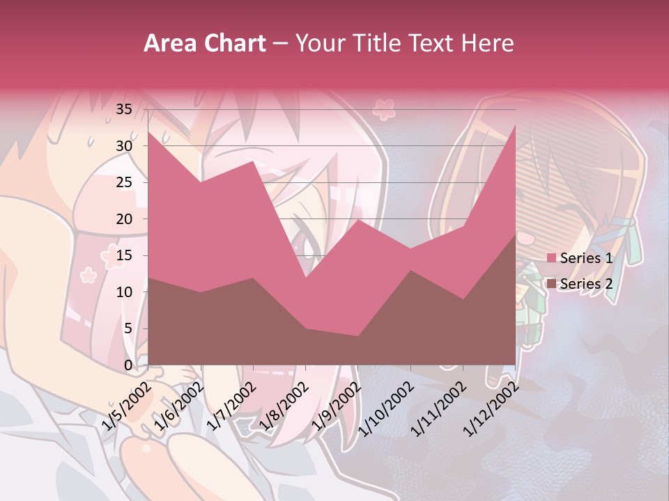 A Couple Of Anime Characters Hugging In Front Of A Blue Background PowerPoint Template