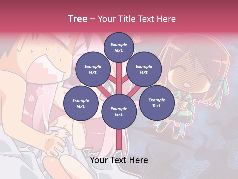 A Couple Of Anime Characters Hugging In Front Of A Blue Background PowerPoint Template