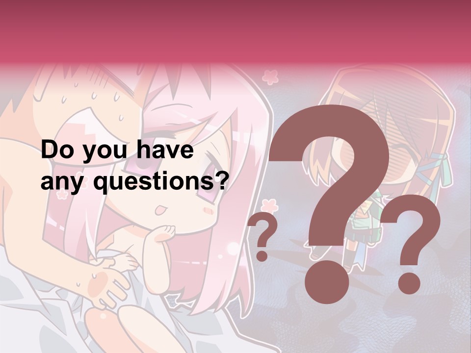 A Couple Of Anime Characters Hugging In Front Of A Blue Background PowerPoint Template