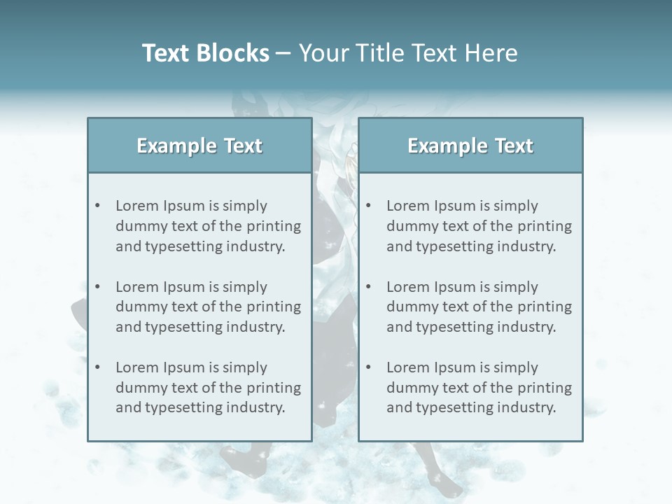 A Couple Of People That Are Standing In The Snow PowerPoint Template