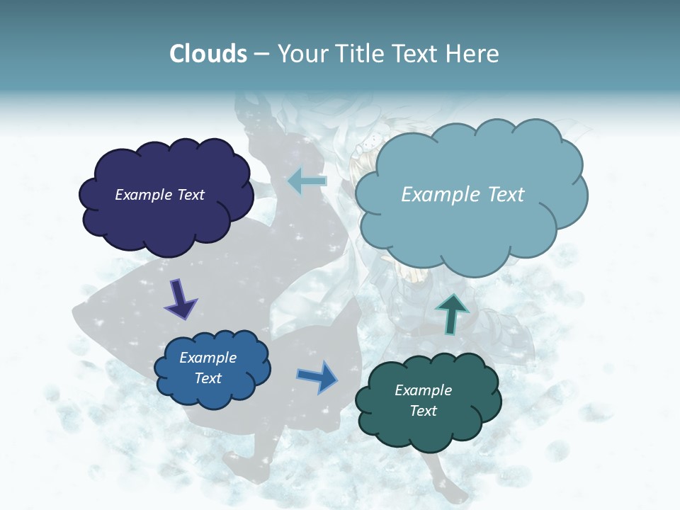 A Couple Of People That Are Standing In The Snow PowerPoint Template