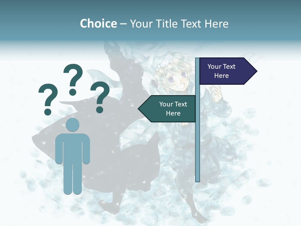 A Couple Of People That Are Standing In The Snow PowerPoint Template