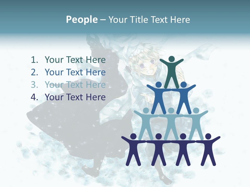 A Couple Of People That Are Standing In The Snow PowerPoint Template