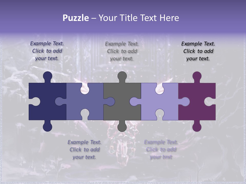 A Picture Of An Angel With Wings In A Snowy Scene PowerPoint Template