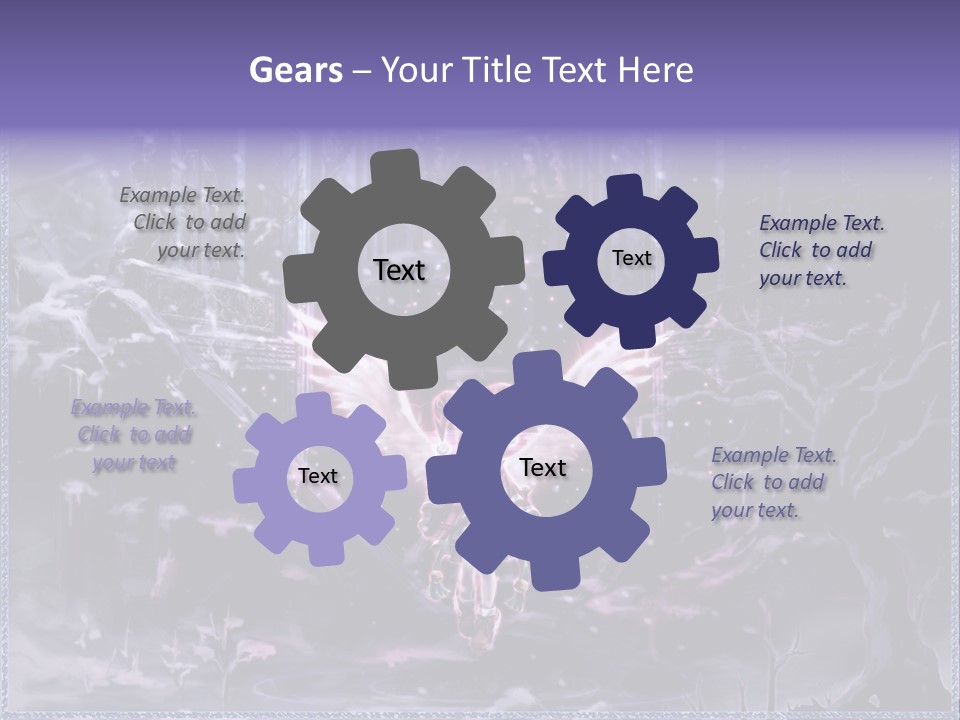 A Picture Of An Angel With Wings In A Snowy Scene PowerPoint Template