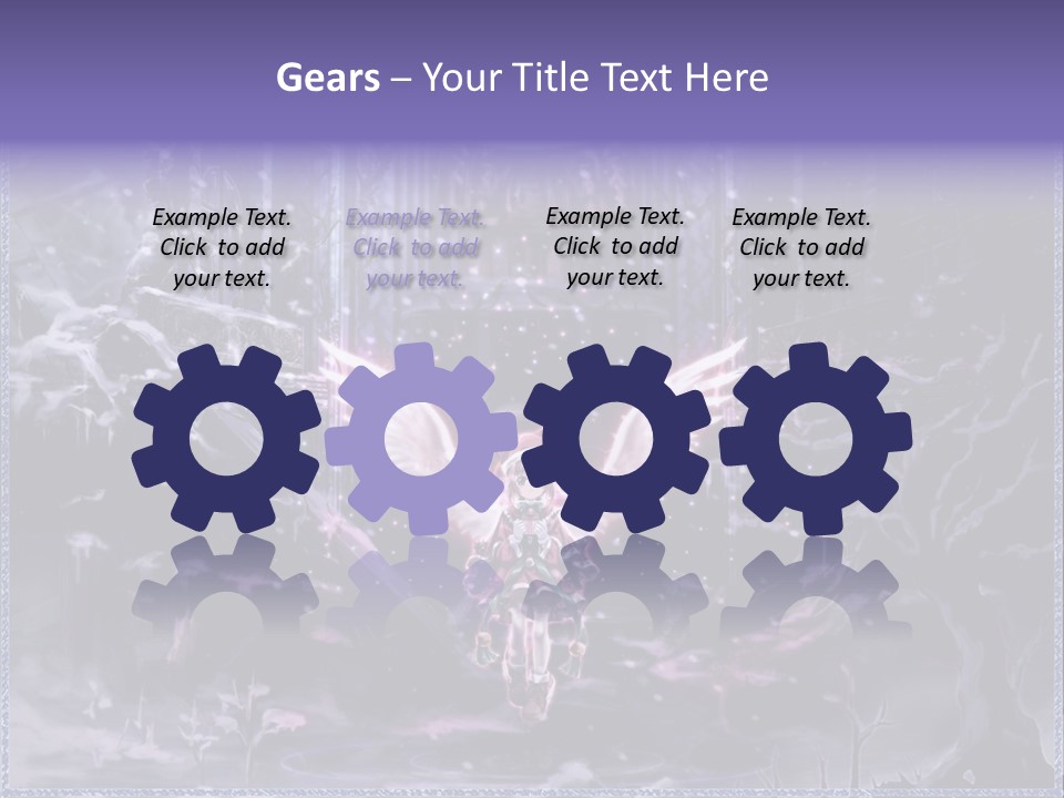 A Picture Of An Angel With Wings In A Snowy Scene PowerPoint Template