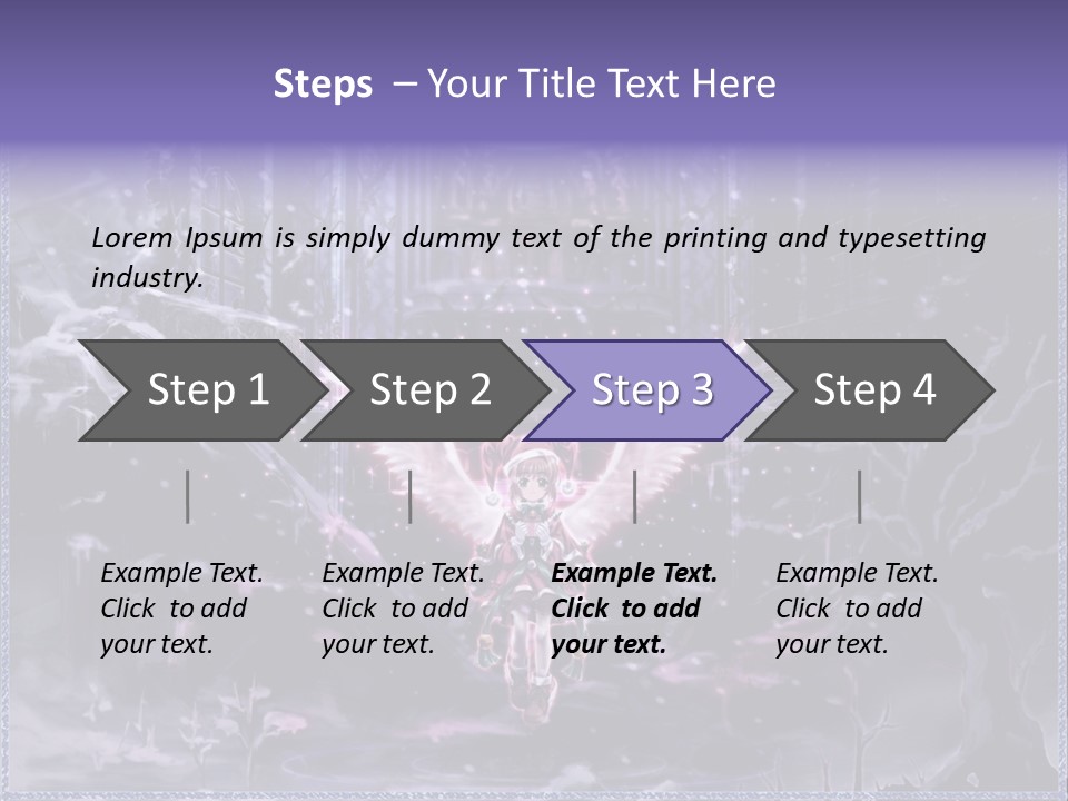 A Picture Of An Angel With Wings In A Snowy Scene PowerPoint Template